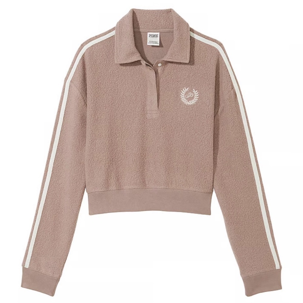 PINK Victoria's Secret Taupe Cropped Jacket